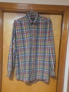 Viyella Men's Plaid Button Down Shirt Size L